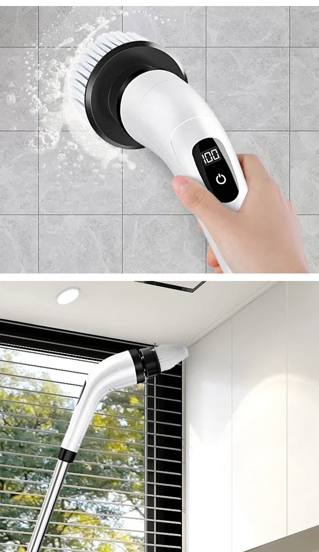 Household Cordless Spin Scrubber Kitchen Gadgets Hair Brushes Bathroom Broom Toilet Mops Electric Multipurpose Cleaning Brush