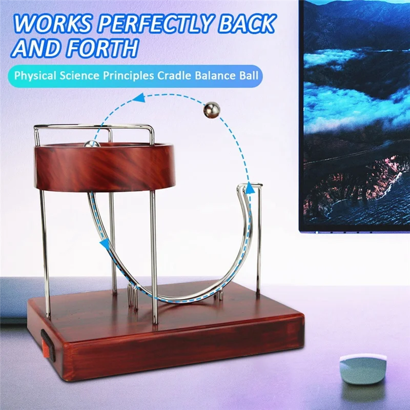 My Home Perpetual Machine Kinetic Art Motion Inertial Metal Automatic Creative Infinite Jumping Table Toy Home Decor