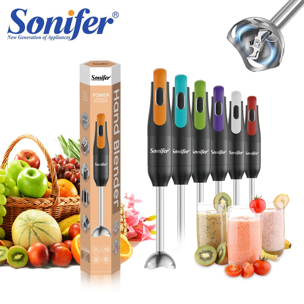 Hand Blender Set with Copper Motor, One-Button Control, 15000RPM Max, Detachable Stainless Steel Shaft & Blade, 300W