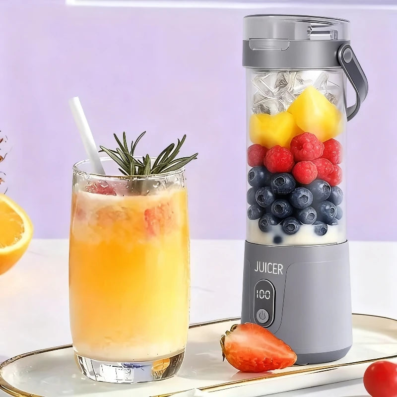 12Blades Portable Blender 2Cups for Travel Portable Electric Juicer Mixer Usb Charge Fresh Fruit Juice Personal Blender Smoothie