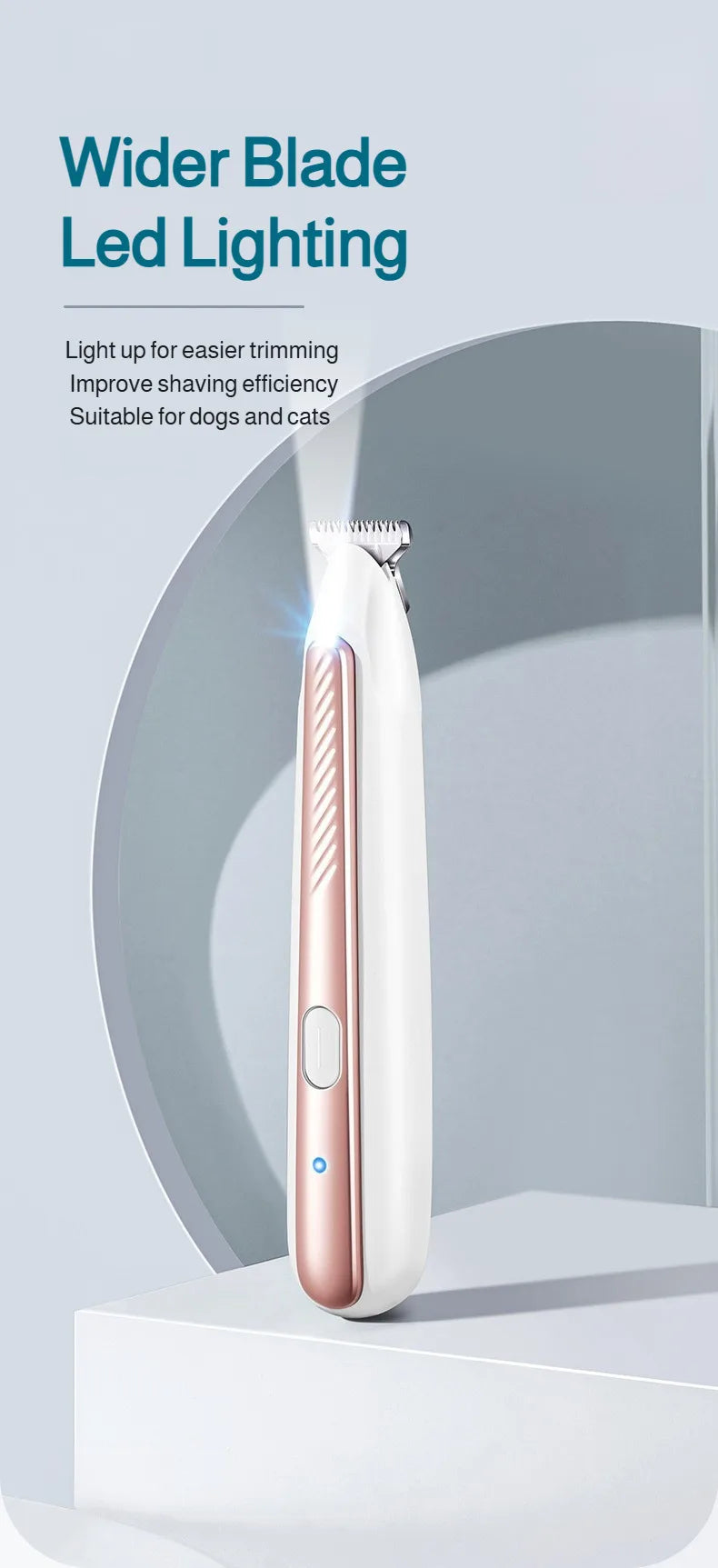 Pet Local Hair Electric Trimmer - Waterproof Shaver, Type-C Charging, Pet Grooming Tool