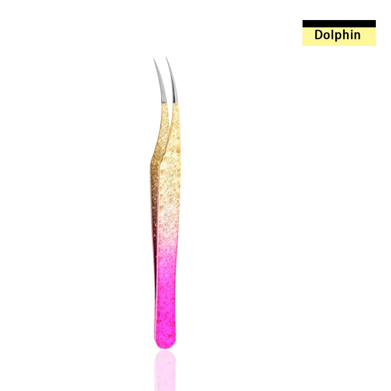 1/3Pcs Precision Stainless Steel Eyelash Extension Tweezers - High-Quality Curved & Straight Tips for Flawless Brow Shaping, Ing