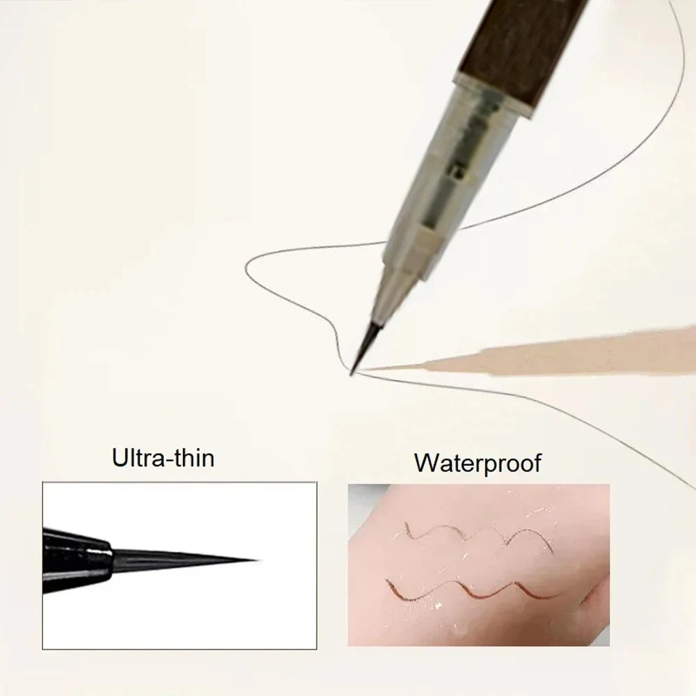 0.008mm Ultra-fine Liquid Eyebrow Pencil Professional Waterproof And Sweat-proof Eyeliner in one Lasting Eye Brow pen