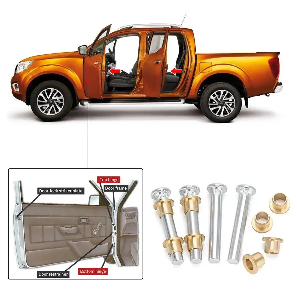 Hot Sale 4PCS pickup modification parts Replacement door hinge repair kit suitable for D22 Nissan Navara 97-05 NAVARA