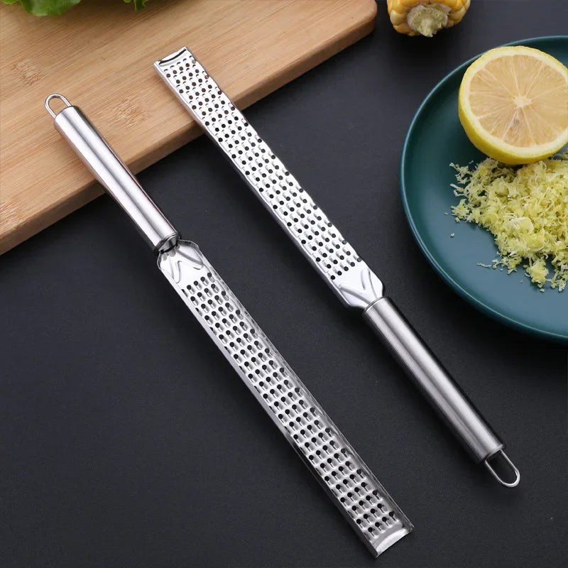 Stainless Steel Grater Cheese Long Planer Baking Handheld Cheese Grater Chocolate Grater Lemon Peel Scraper Cheese Grinding Tool
