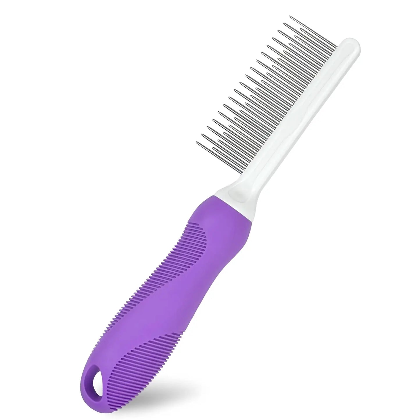 Pet hair comb,with long and short stainless steel teeth,remove tangles and knots,Pet Grooming comb for dogs cats