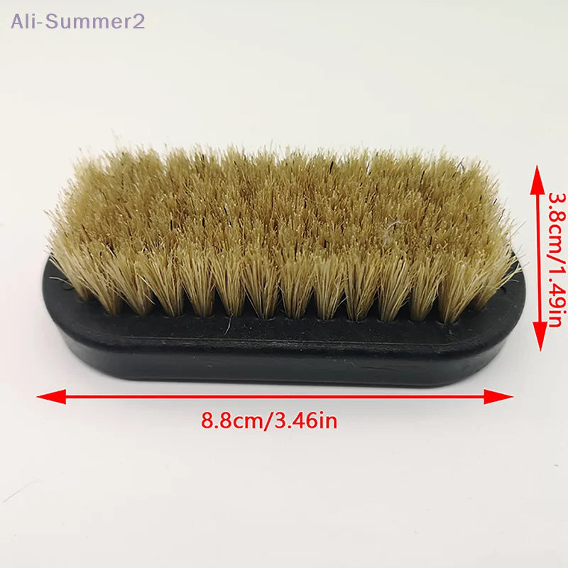 Shoe Polish Brush Leather Pig Hair Soft Polishing Tool Cleaning Brush Nub Leather Boots Clean Shine Brush