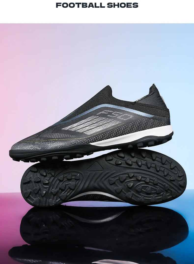 New Men Football Boots Long Spikes Ultralight Match Breathable Indoor Sneakers Soccer Shoes Cleats TF Training Drop Shipping