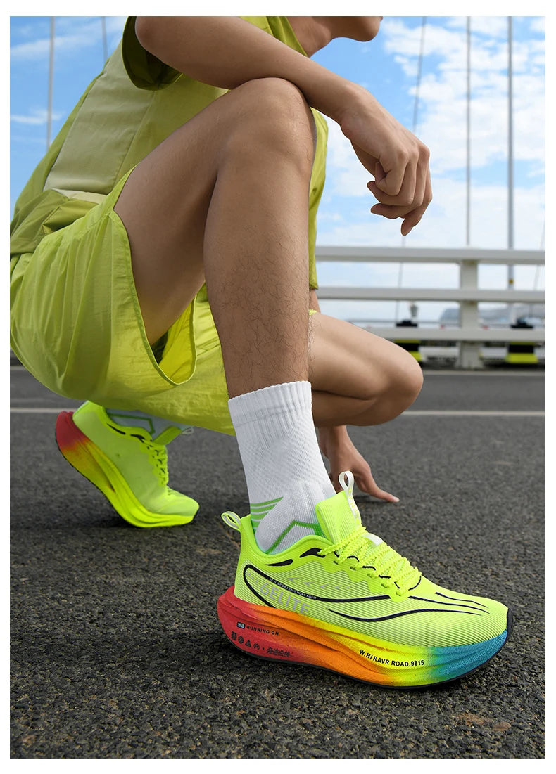 Running Shoes Men High Quality Full Palm Carbon Plate Cushion Professional Training Shoes Lightweight Wear-Resistant Sneakers
