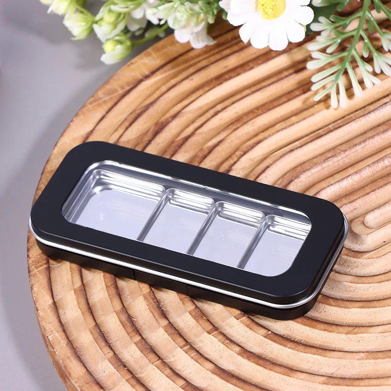 Refillable Magnetic Eyeshadow Palette Empty Black Clear Makeup Storage Case DIY Cosmetic Container for Lipstick Foundation Blush