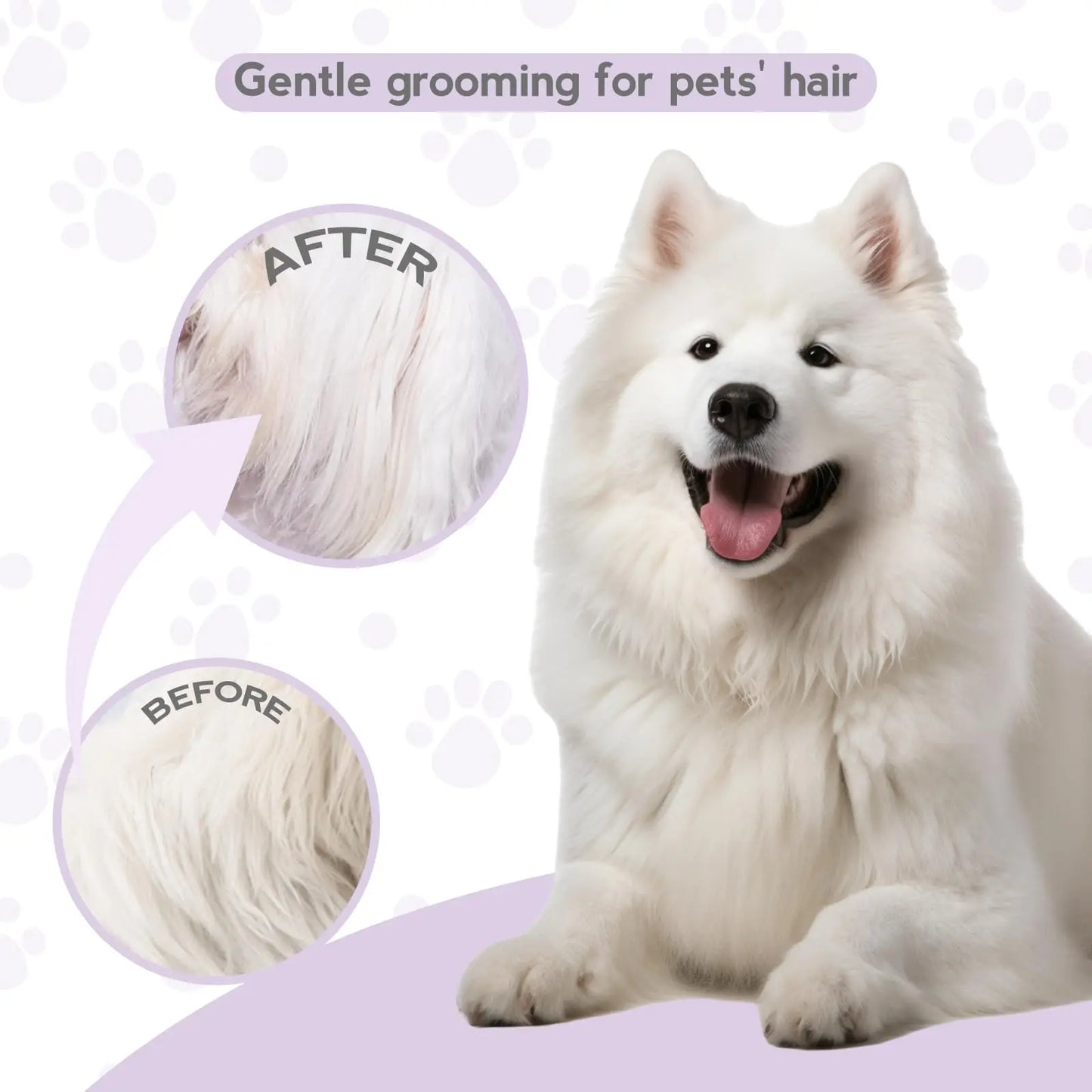 Pet hair comb,with long and short stainless steel teeth,remove tangles and knots,Pet Grooming comb for dogs cats