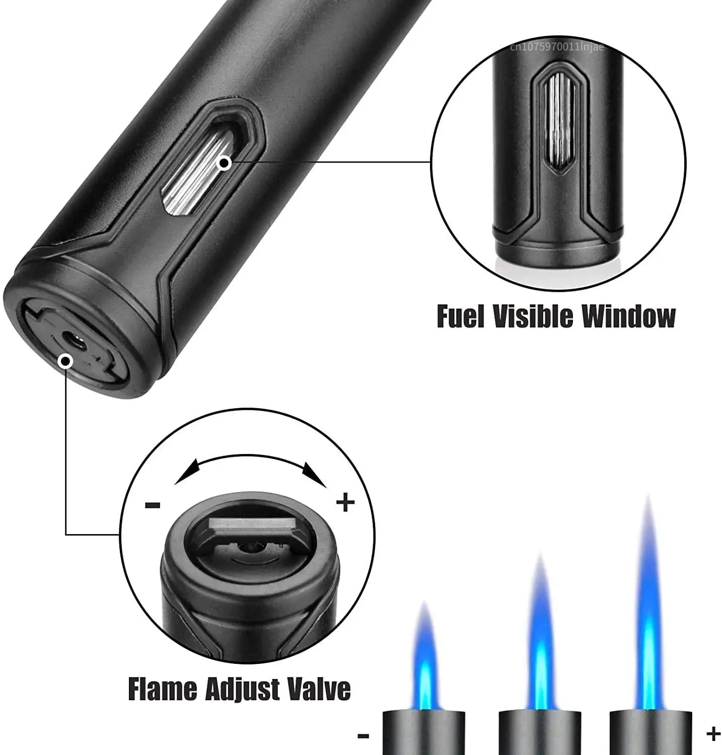 HONEST Metal Windproof Lighter Refillable Pen Torch Lighter Jet Flame Butane Lighter Kitchen BBQ Candle Camping Men's Gadget