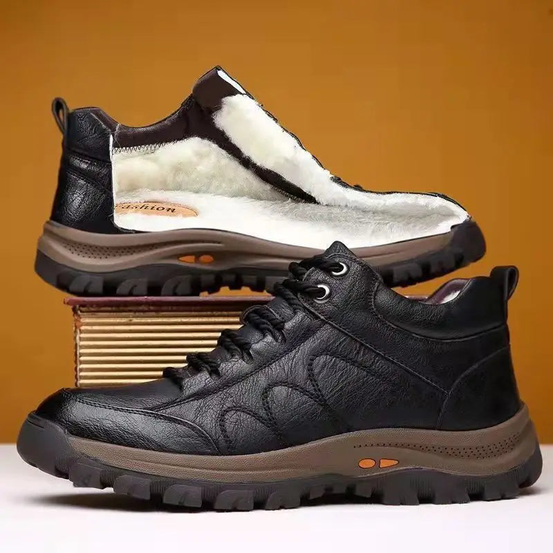 Men's Casual Shoes Luxury Casual Sneakers Slip on Formal Loafers Men Hiking Shoes Male Cotton Shoes Warm Ankle Boots for Men