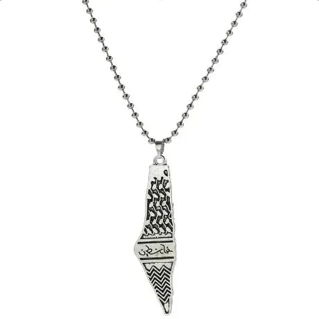 Palestine Map Pendant Necklace Jewelry Necklace for Man Woman Gift