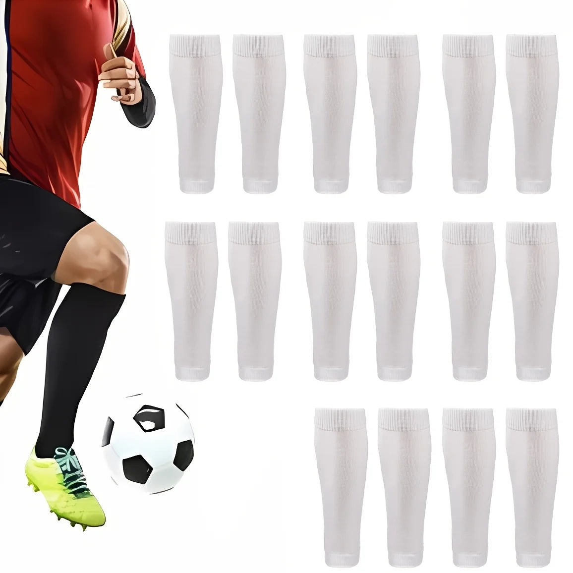 8 pairs of new outdoor men's and women's sports football socks for competition training, and durable pressure socks, calf socks.