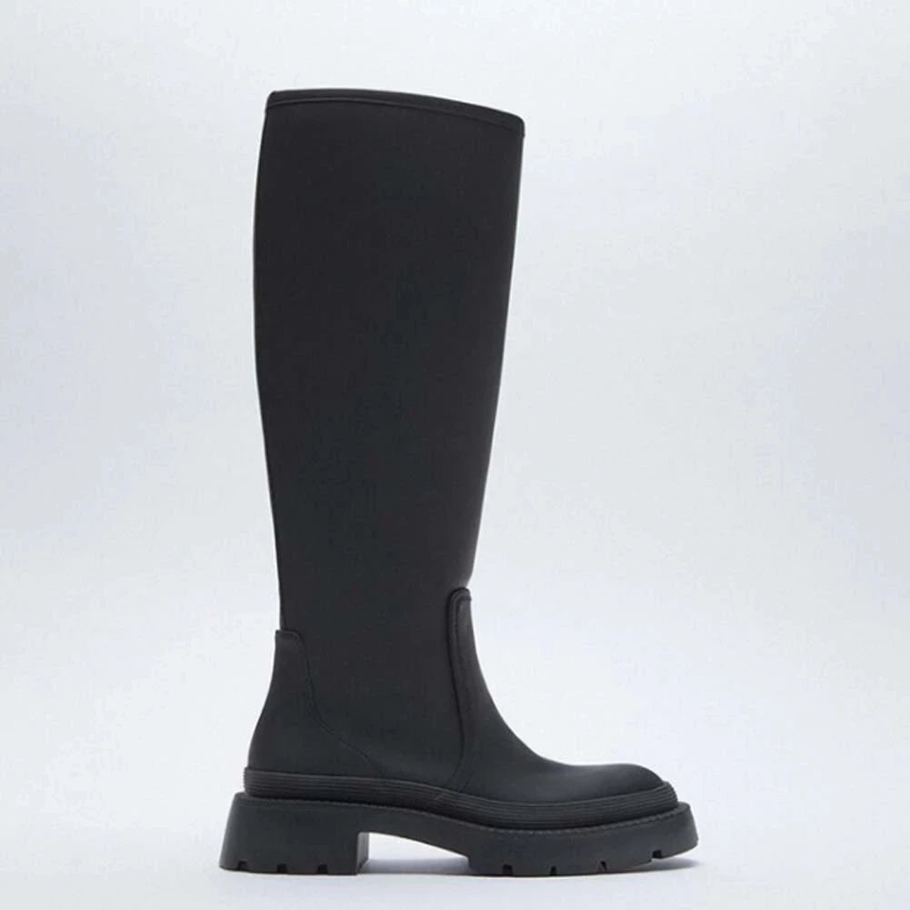 Women Long Boots Autumn Winter Knee High Boots Fashion Shoes Female Footwear Thigh High Boots Leather Knee-High Motorcycle Boots
