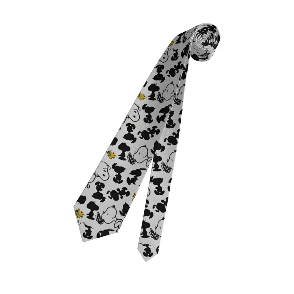 Personalized Fashion S-Snoopys Neckties Men Silk Cartoon Office Neck Tie