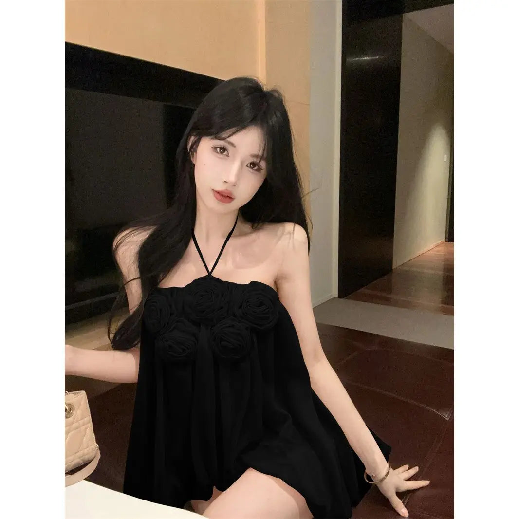 Summer Floral Strapless Tube Top Elegant Blouse Tank Lady Top Y2k Top Cute Fashion Corset Top Mesh Top Sexy Chic Tank Top Women