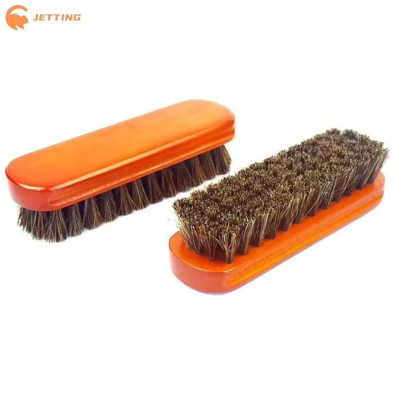 1Pcs Horse Hair Shoe Brush Polish Horsehair Leather Soft Polishing Tool Bootpolish Cleaning Brush For Suede Nubuck Boot