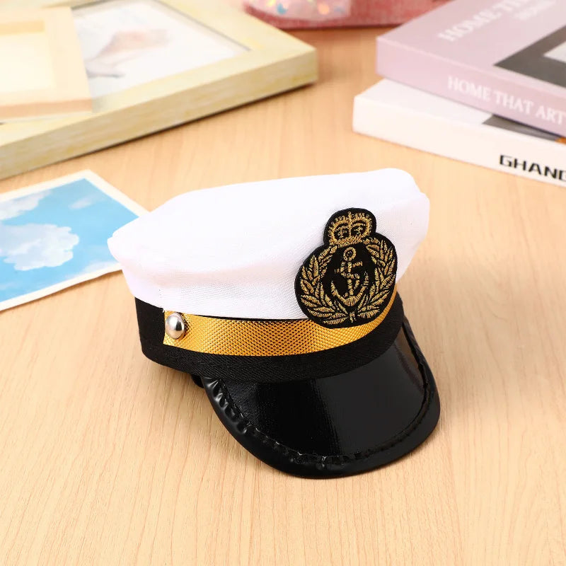 Net Pet Head Cap Funny Captain Halloween Hat Fancy Headgear for Puppy Dog Cat Party Dress Up Costume Accessories Photo Props