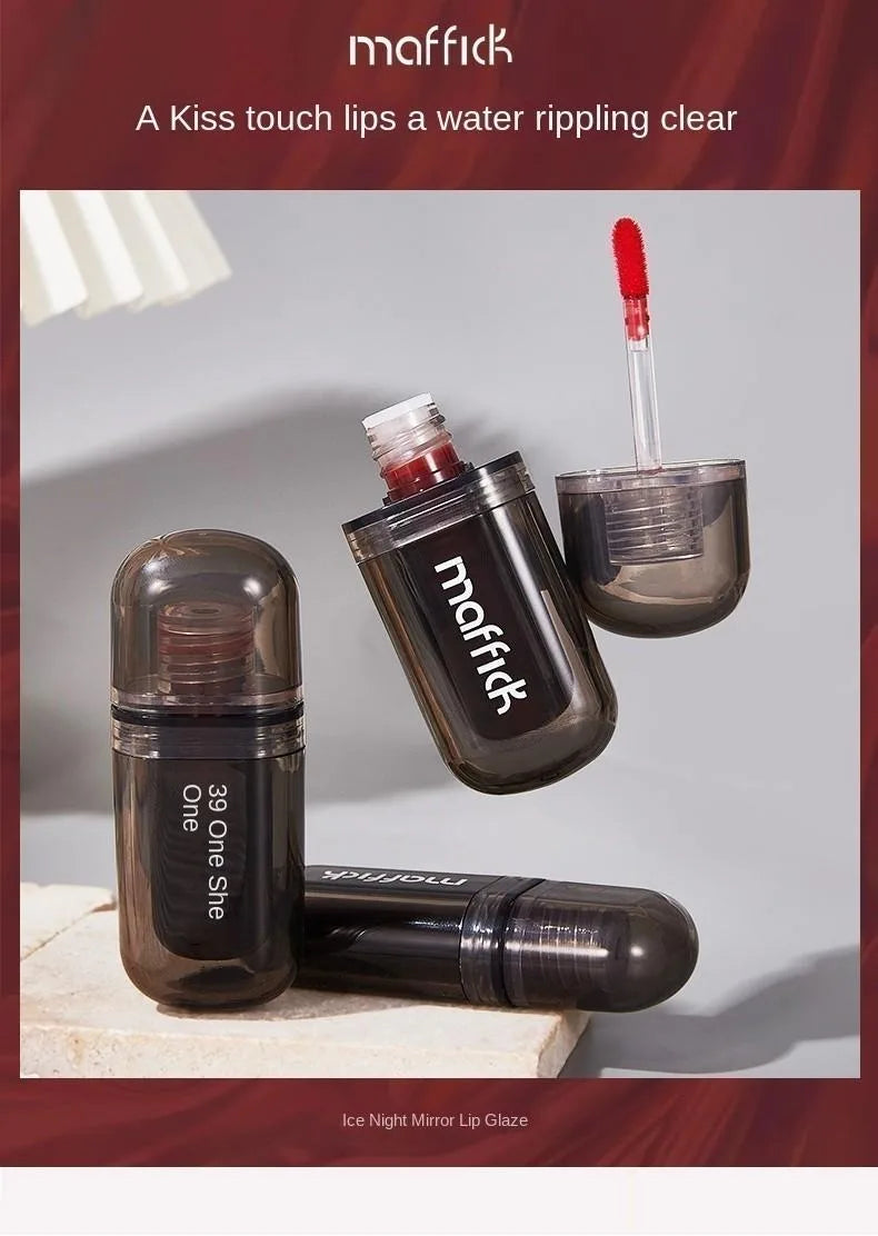 Waterproof  sweat proof  non smudging  small black tube lip gloss  moisturizing  long-lasting lipstick