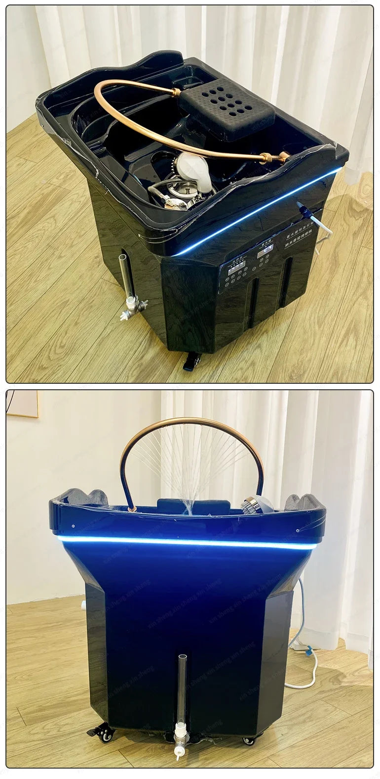 XinSheng Head SPA Fumigation Hydrotherapy Equipment Beauty Barber Furniture Massage Hair Salon Water Circulation Shampoo Sink