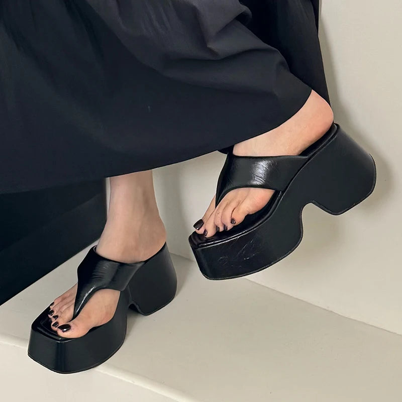 Pumps Flip Flops Slippers Shoes For Ladies New 2026 Female Footwear Platform Wedges Women Slippers Fashion Slides Heels  Shoes
