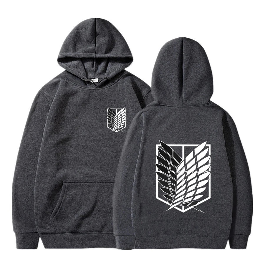 2026 Attack on Titan Men's Hoodie Anime Hoodies Men and Women Streetwear Pullover Harajuku Shingeki No Kyojin Hoodies Sweatshirt