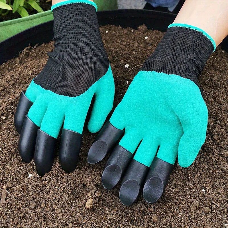 Gardening Gloves with Claws Breathable Waterproof Working Digging Planting Sting-Resistant Non-slip Protective Latex Gloves