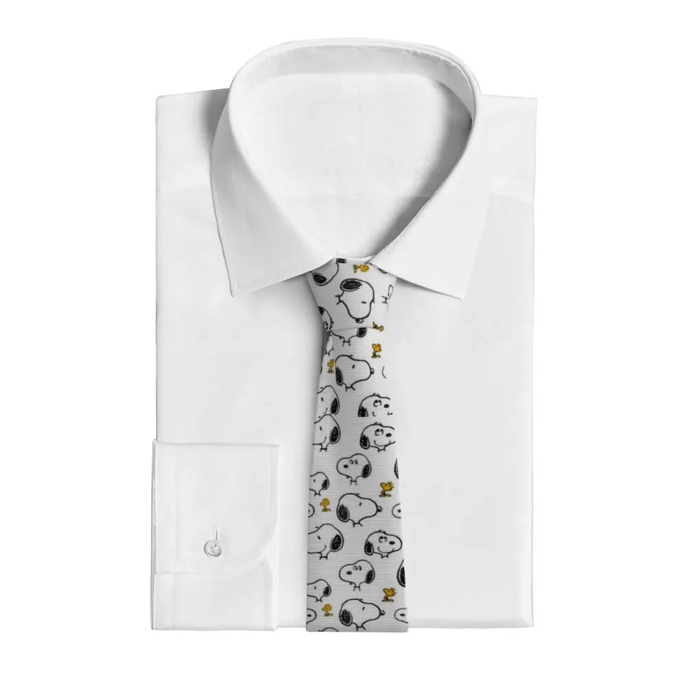 Personalized Fashion S-Snoopys Neckties Men Silk Cartoon Office Neck Tie