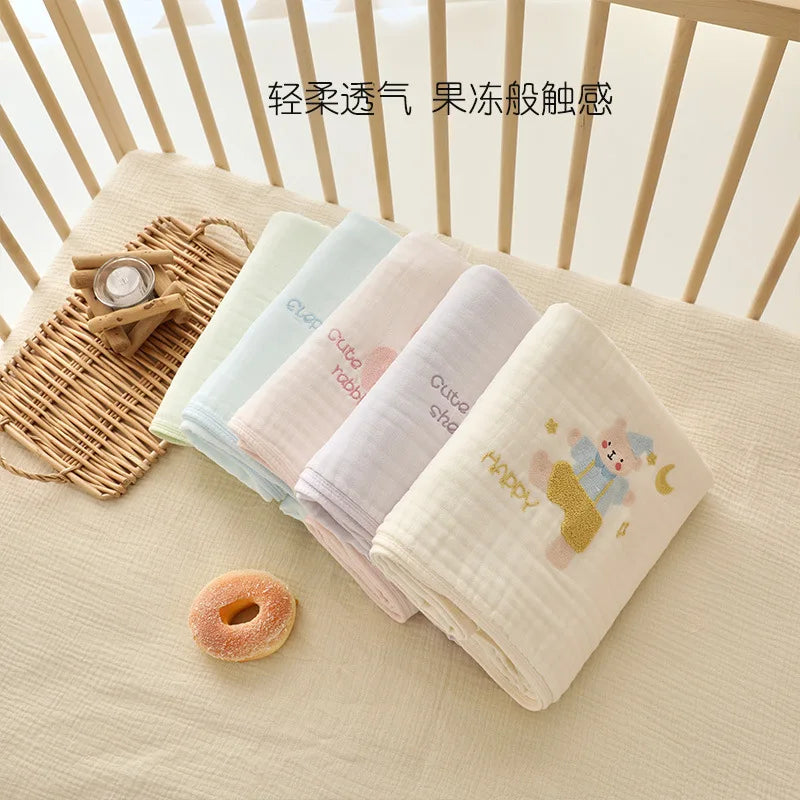 Baby Bath Towel for NewbornsAGauze-like Blanket Wrap Single Children's Bath Towel Infant Six-layer Ultra-soft Bath Towel