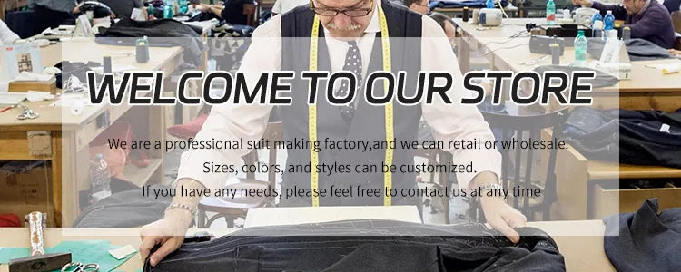 Men Overcoat Wool Blend Long Suits Double Breasted Tuxedos Jackets Tweed Business Wear