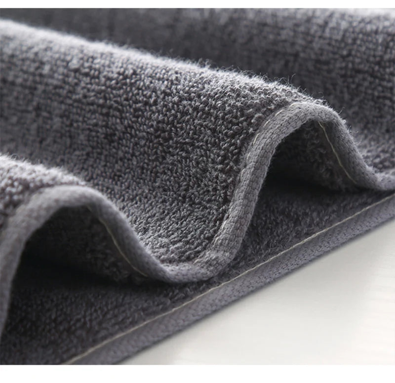 Battilo Cotton Bath Towel Soft Absorbent Face Hand Towels Luxury Hotel Spa Bathroom Towel Solid Beach Towel 2Pcs Bath Towel Set