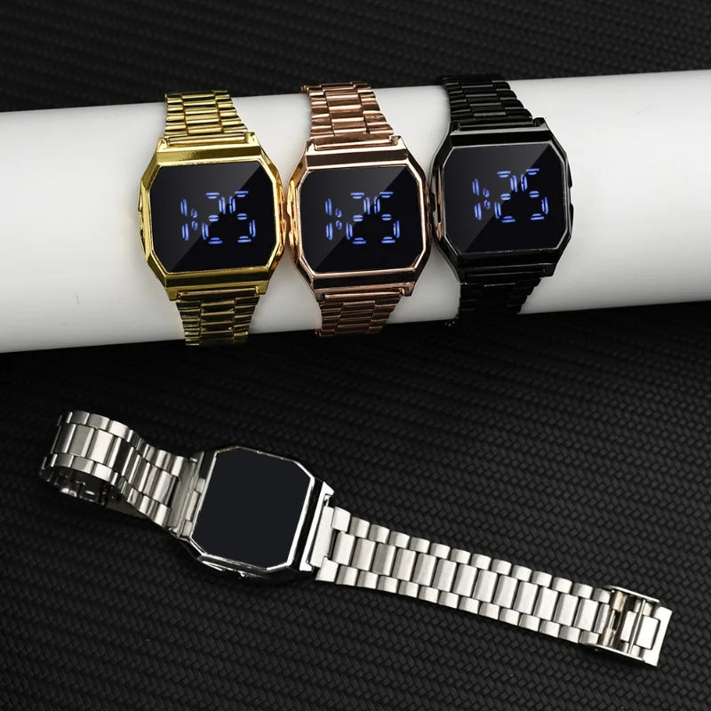 Touch Digital Watch for Men LED Date Fashion Military Ladies Watches Stainless Steel Army Electronic Men Clock Reloj Militar
