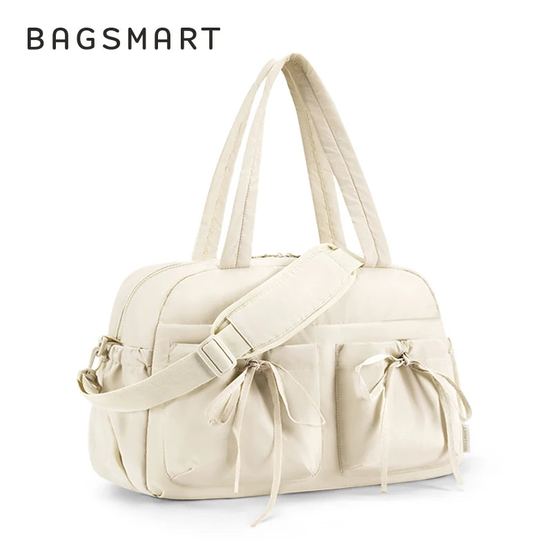 BAGSMART Boston Bag for Women Duffel Bag with Wet Pocket Waterproof Beach Weekender Shoulder Bag Carry On Travel Essentials