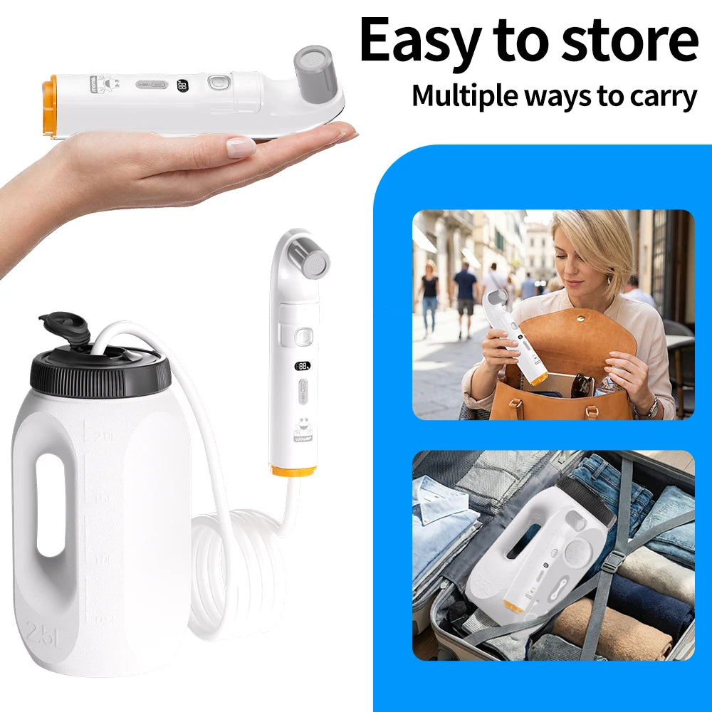 Portable Bidet Handheld Shataff Electric Bidet Dual-purpose Head for Personal Hygiene Cleaning Travel Camping Bidet RV Garden