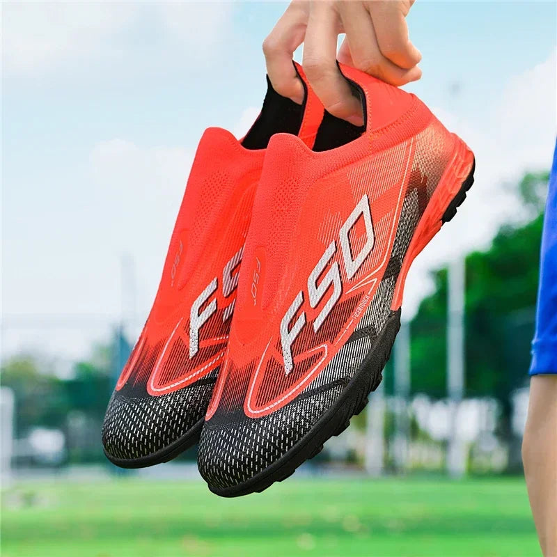 New Men Football Boots Sports Shoes Soccer Shoes High-quality Ultralight High Ankle Breathable Futsal Non-Slip Outdoor Match