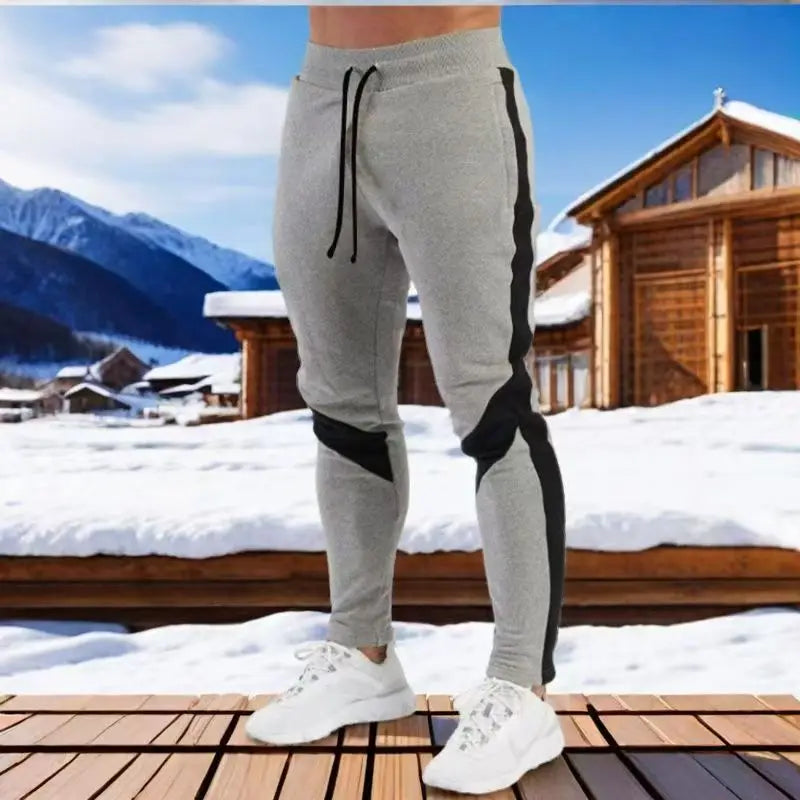 2025 Spring/Autumn New Men's Fashion Loose Casual Pants High Waist Striped Sports Breathable Small Foot Guard Pants