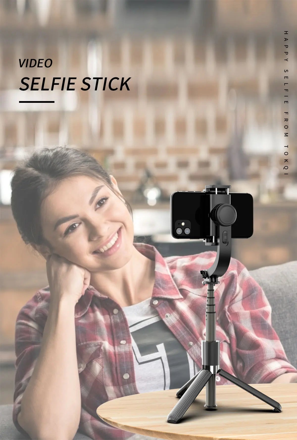 Gimbal Handheld L08 Auto Anti-shake Stabilizer Travel 360° Rotating AR Intelligent Following Bracket Vlog Shooting Smartphone