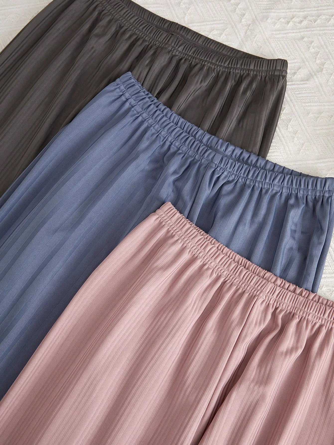 Three women solid color pants pajama pants casual home wear pants
