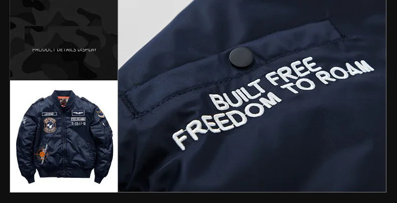 Men's winter jacket 2025 model  Thick and warm coat Men's flight jacket  Thick and warm padded coat - With a stand-up collar