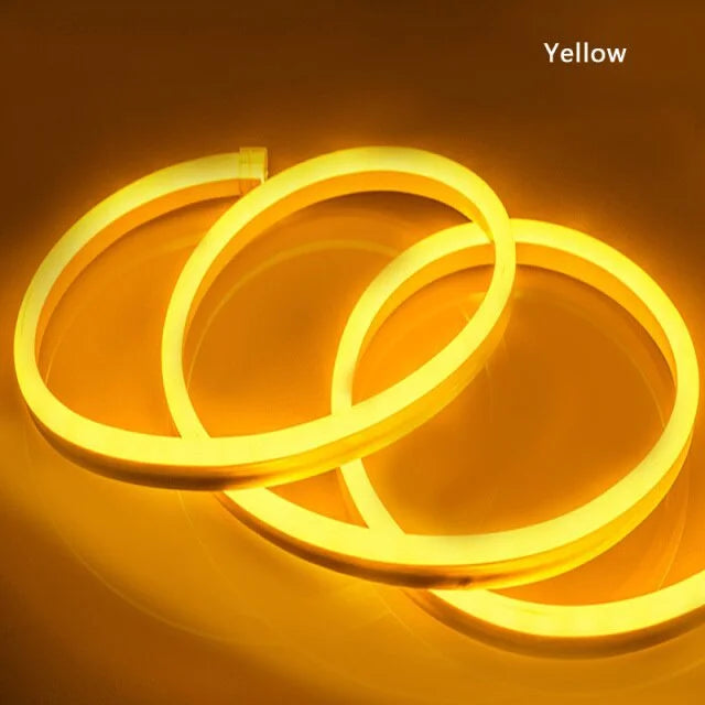 LED Neon Strip Light DC12V IP65 Waterproof For Outdoor Garden Billboard Advertisement Home Party Room Deco Yellow Red Blue Green