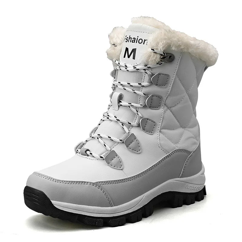 Snow Boots for Women Comfortable Keep Warm Boots Waterproof Platform Shoes Casual Plush Flat Shoes Fashion Winter Women Sneakers
