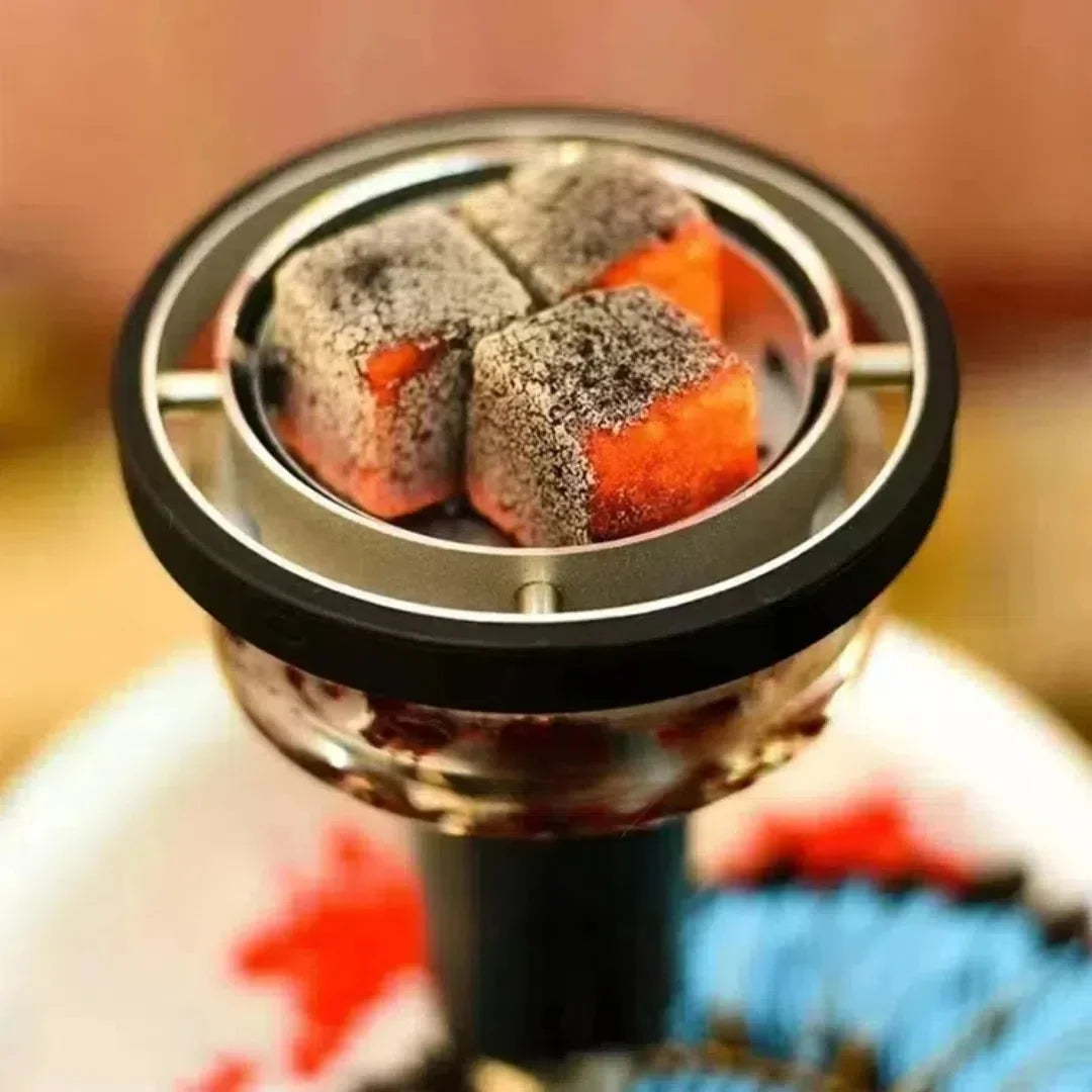 Hookah Bowl Set - French QUASAR Thermic head Charcoal Glass Bowl, Smoke Pot & Shisha Chicha Accessories in Gift Box