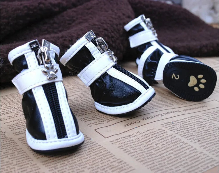 Hot and the most popular non-slip Dog Pet Boots PU Waterproof Pet Shoes Booties Waterproof Rain cat dog big Pet shoes waterproof