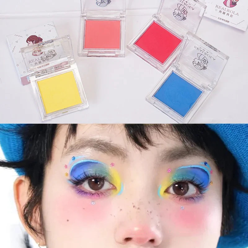 Green Mango Yellow Eyeshadow Matte High Pigment Eyeshadow Makeup Palette Soft Brightening Face Matte Velvet Eye Shadow Powder