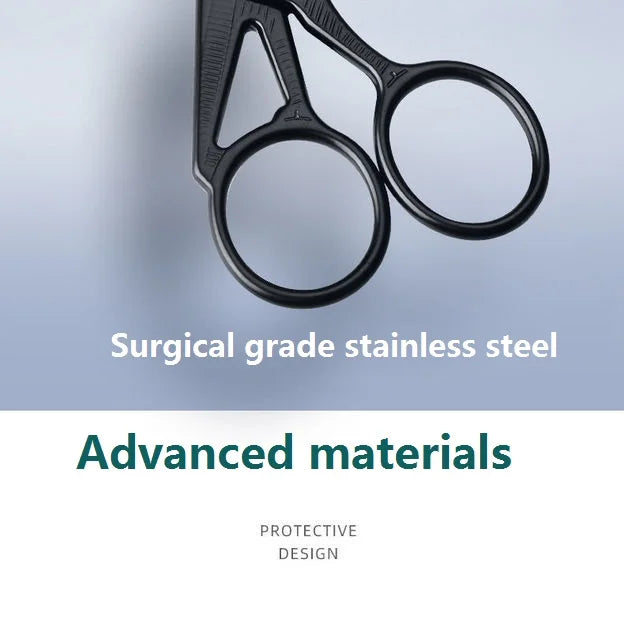 Hair Scissors Professional Beauty Scissors Facial Stainless Steel Mustache Nose Hair Beard Eyebrows Eyelashes Trimming Clippers
