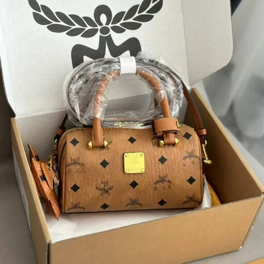 Fashion tote bag - genuine leather women's bag - Boston Aren mini pillow bag - Fashionable and versatile, with superior quality.