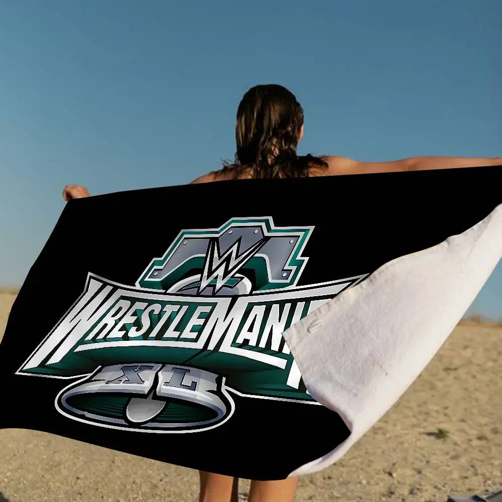 WWE WrestleMania Bath Towel Microfiber Soft Water Absorbing Breathable For Girl Kids Decorative Cartoon Beach Towel