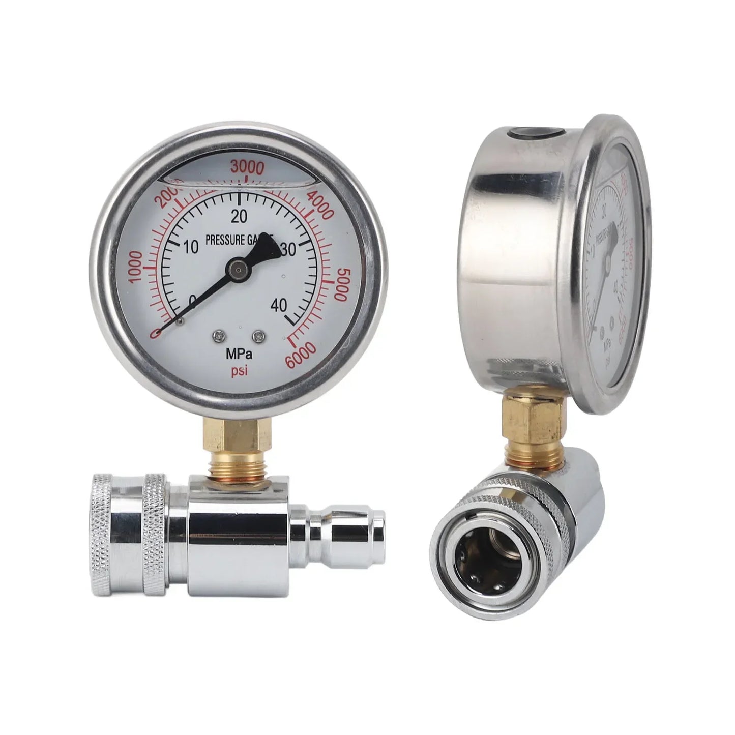 Pressure Washer Gauge 6000psi High Pressure 3/8in Quick Connect Parts Accessories Pressure Washer Parts Accessories